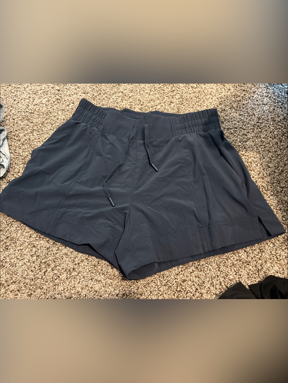Women’s Navy Athletic Shorts with Elastic Waistband